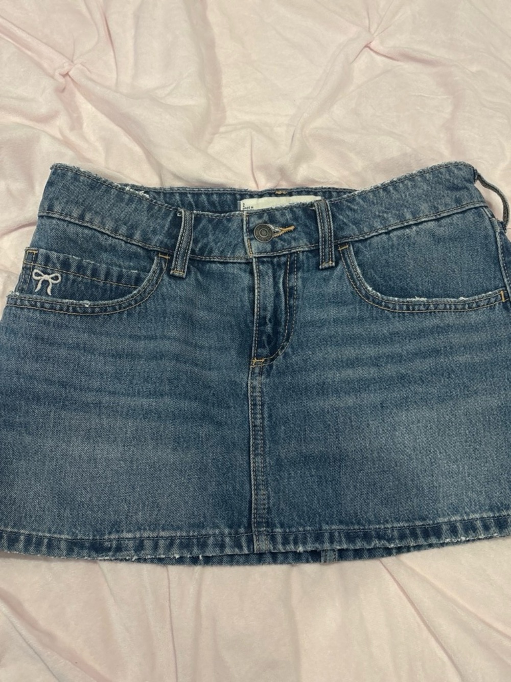 Hollister Blue Denim Mini Skirt